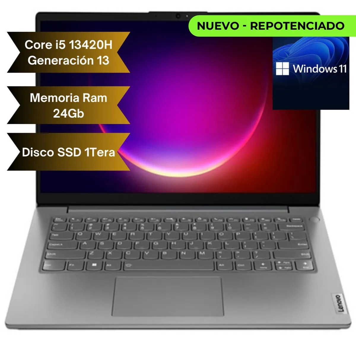 LENOVO - Portatil Lenovo Intel Core i5 13420H - Ram 24Gb - SSD 1TB - Win 11 - 14" FHD.