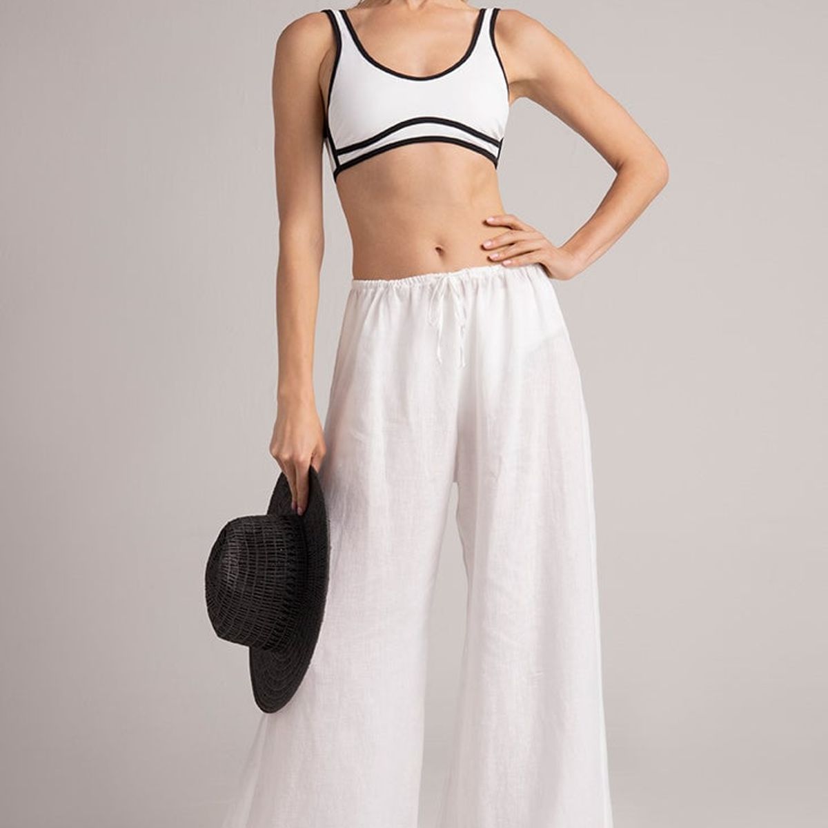 TOUCHE BALNEAIRE - Pantalón amplio con cintura ajustable