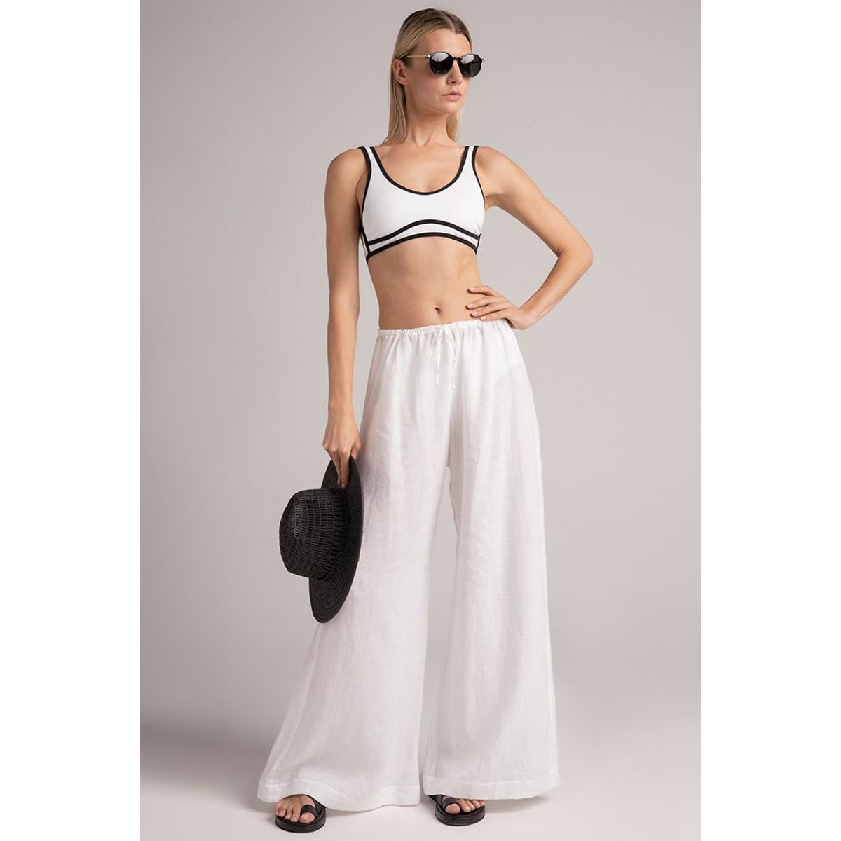 TOUCHE BALNEAIRE - Pantalón amplio con cintura ajustable