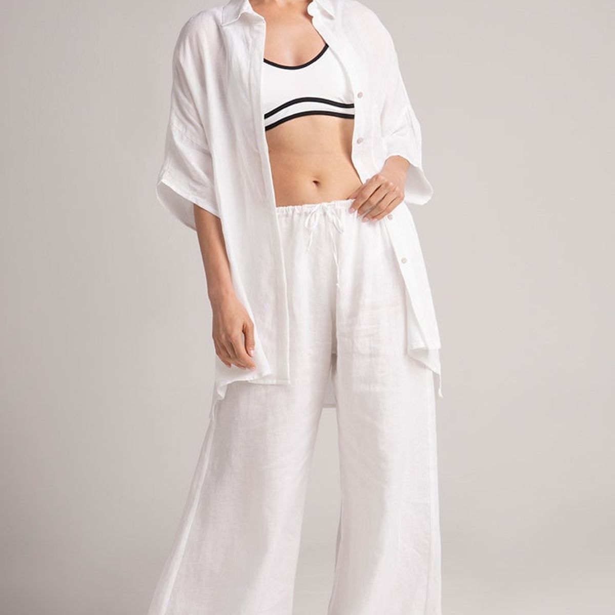 TOUCHE BALNEAIRE - Pantalón amplio con cintura ajustable