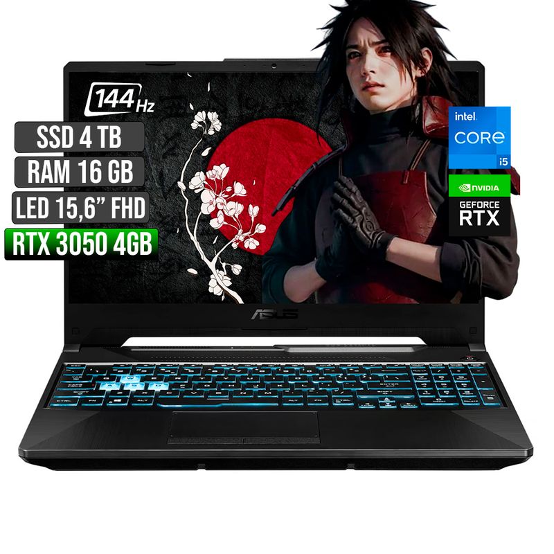 ASUS - Portátil Asus TUF Intel Core I5 RTX 3050 16GB 4TB 15.6" FHD