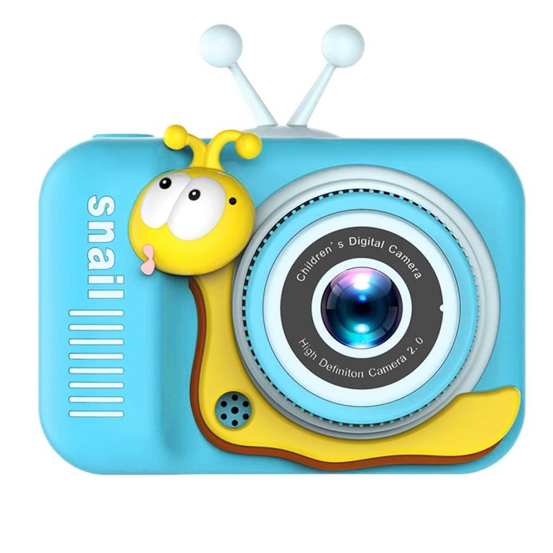 DANKI - Camara Digital Niños Gusano Doble Lente Foto Video HD 2.0