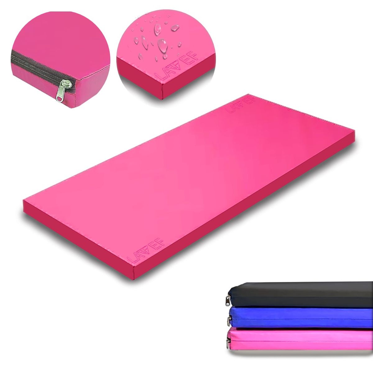 LAVEF - Lavef Colchoneta Yoga Rueda Abdominal Y Pesas 3k