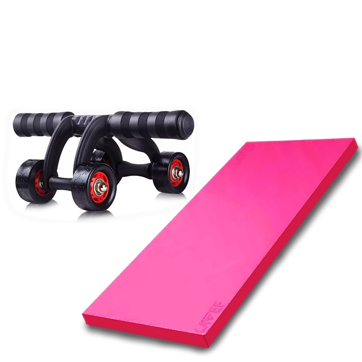 LAVEF - Kit Colchoneta Yumbolon Gym + Rueda Abdominal