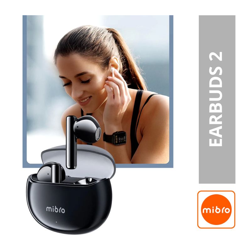 MIBRO - Auriculares Bluetooth mibro Earbuds 2 - Negros