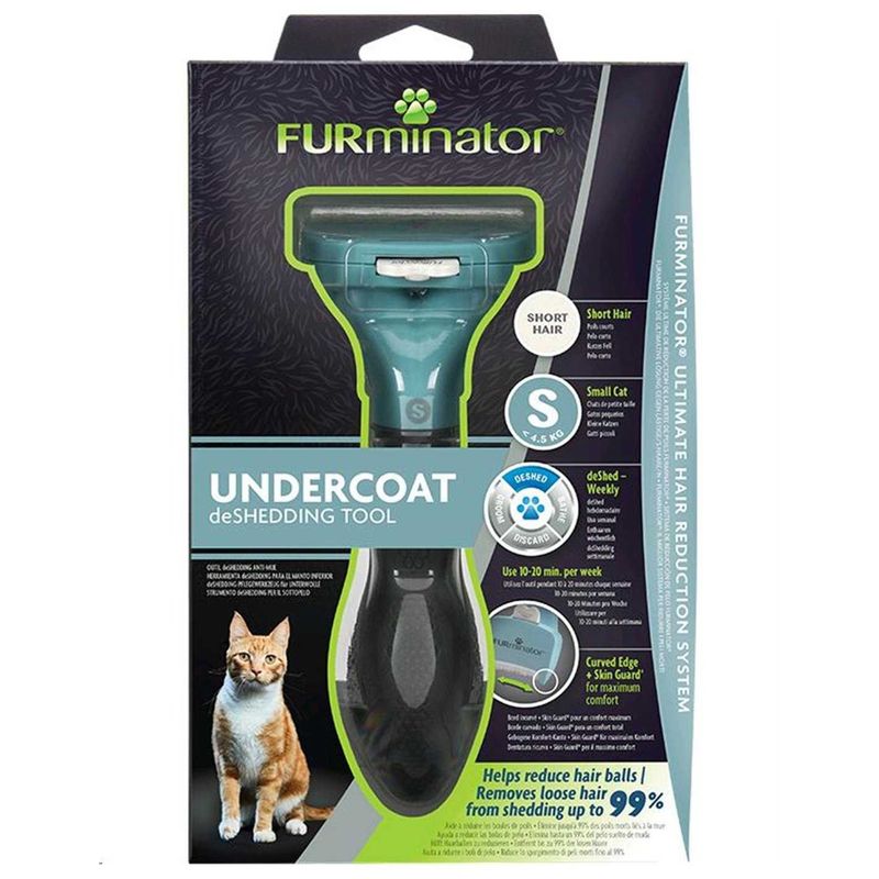 FURMINATOR - Cepillo Pequeño Furminator Deslanador Gato Pelo Largo