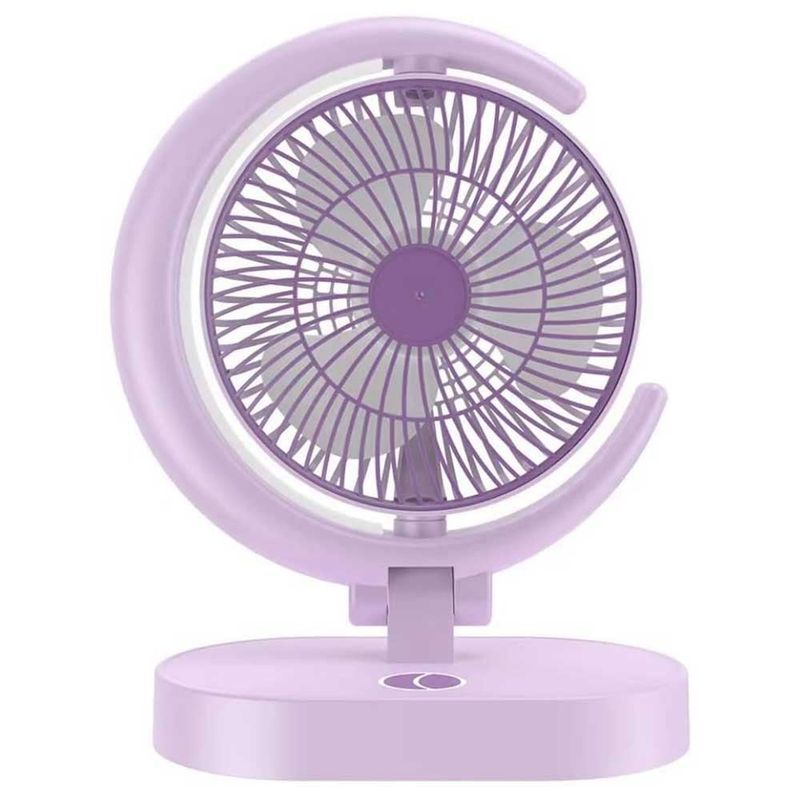 ONE PIXEL - Ventilador Recargable Portátil Luz LED Curvo Media Luna