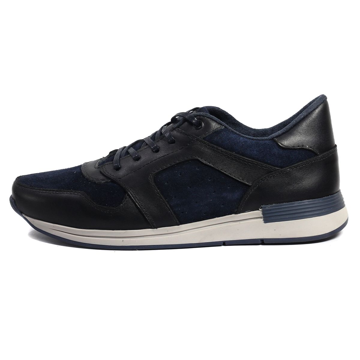 VIAR - Tenis en Cuero Para Hombre VIAR Erick03 Negro X Azul