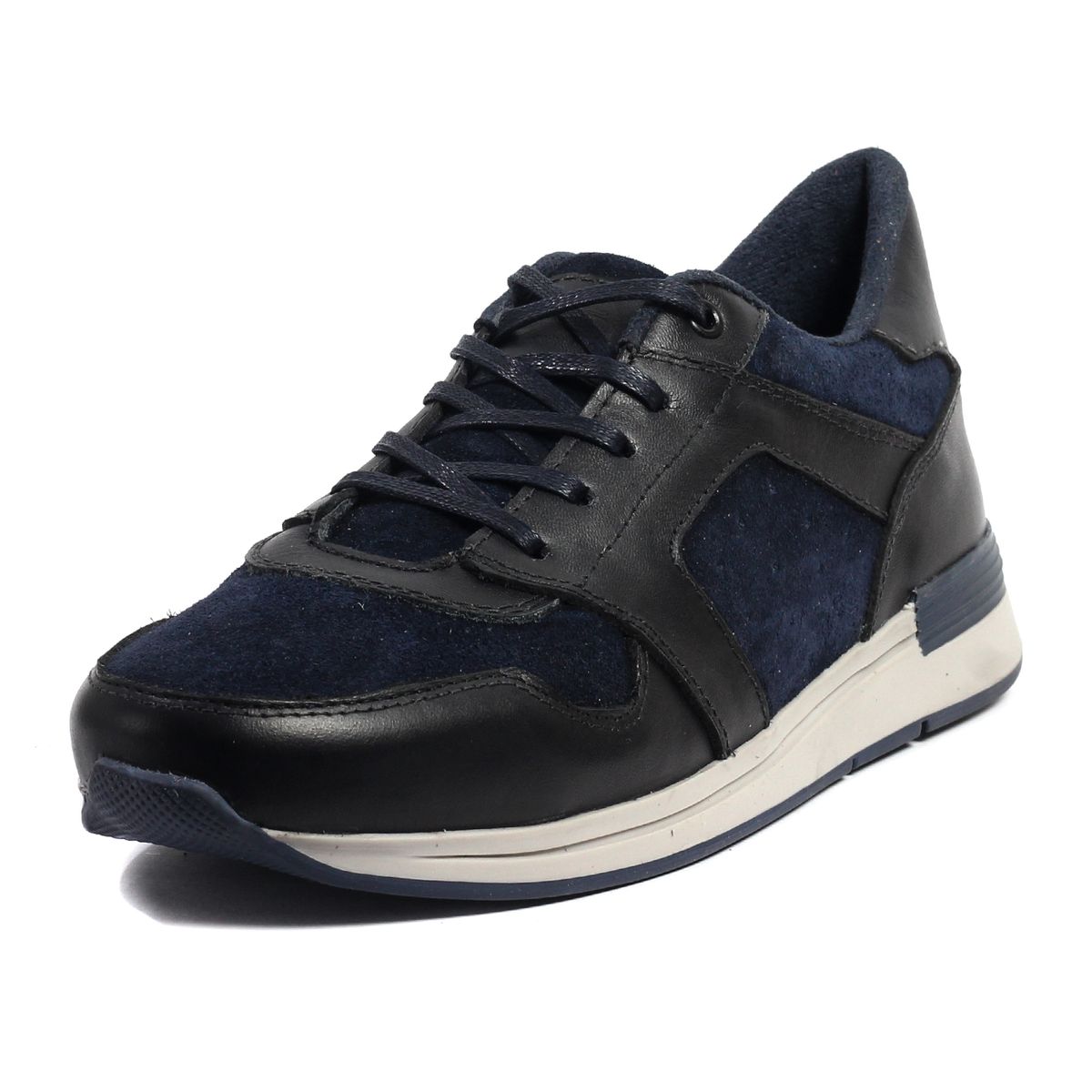 VIAR - Tenis en Cuero Para Hombre VIAR Erick03 Negro X Azul
