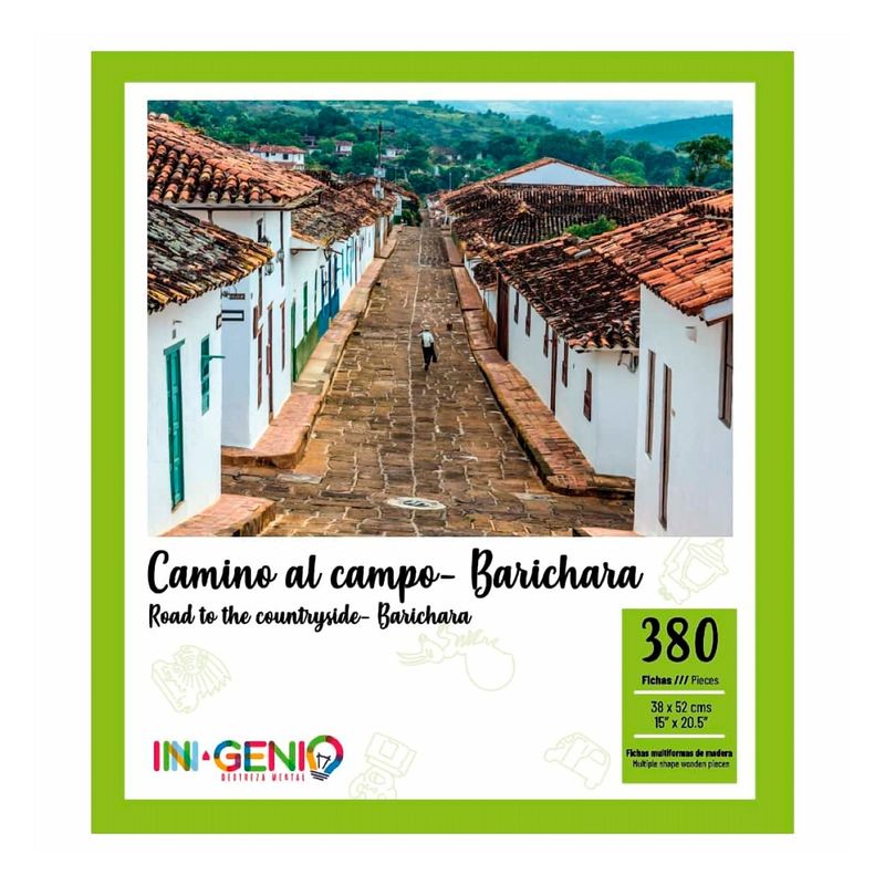 INGENIO - Rompecabezas 380 Piezas Barichara Santander Madera