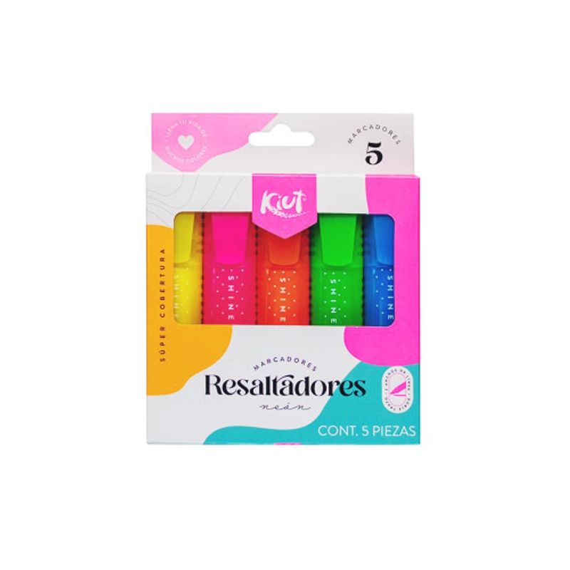 KIUT - Resaltadores Kiut Neón x5