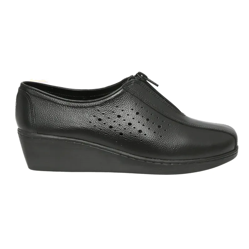 CALZADO ROMULO - Zapato Marca Romulo Con Cremallera Tacón Corrido Mocasín