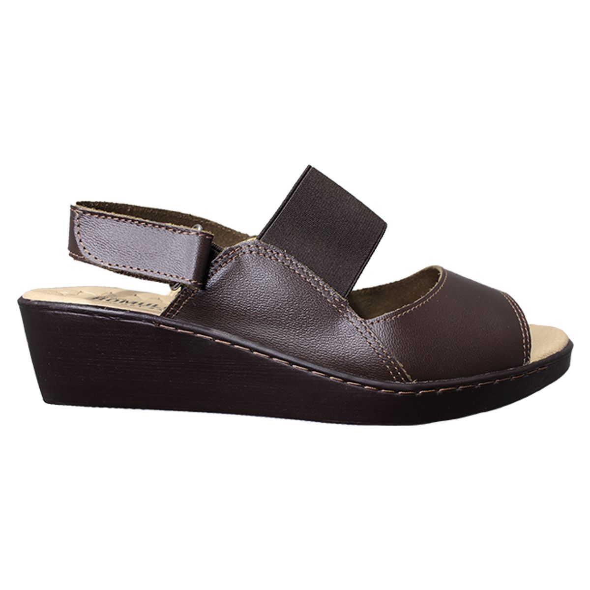 CALZADO ROMULO - Romulo Sandalias Para Dama Ajuste Velcro Tacón Corrido