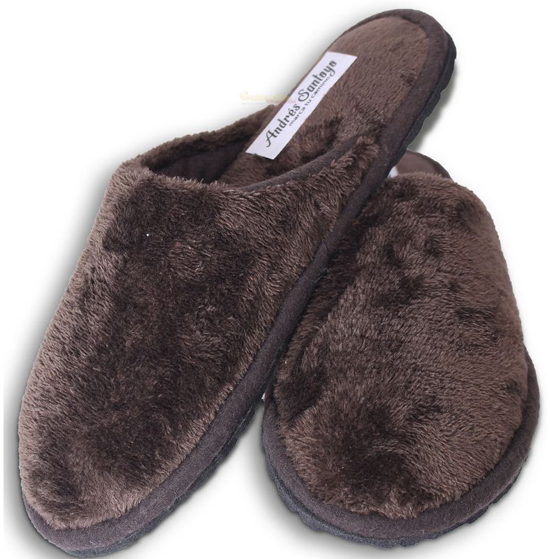GENERICO - Pantuflas Caballero Textil Peluche Producto Nacional