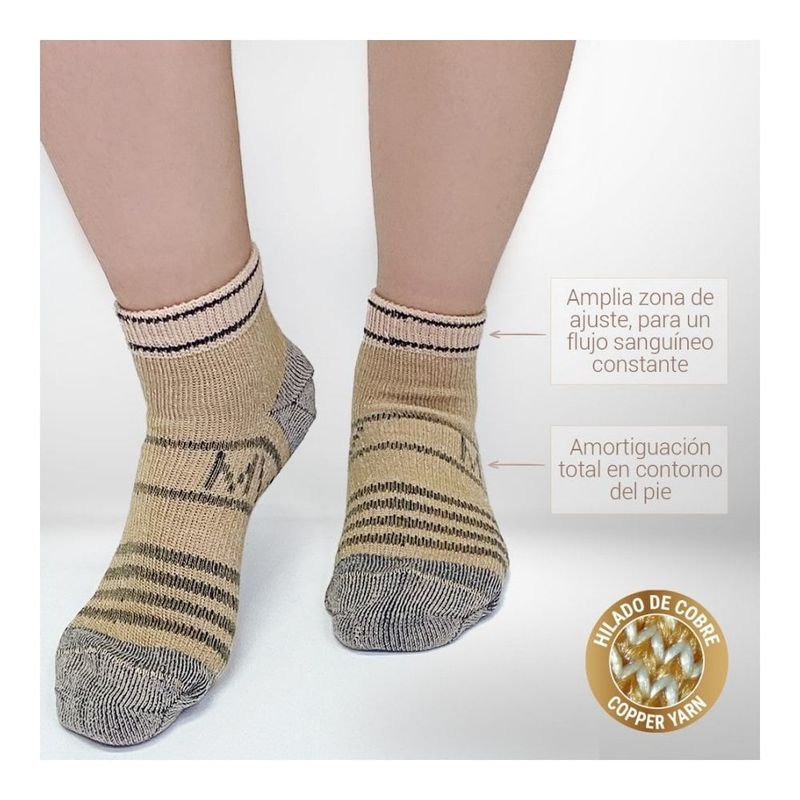 MEDIVARIC - Media Medivaric Tobillo Pie Sensible Talla L Beige