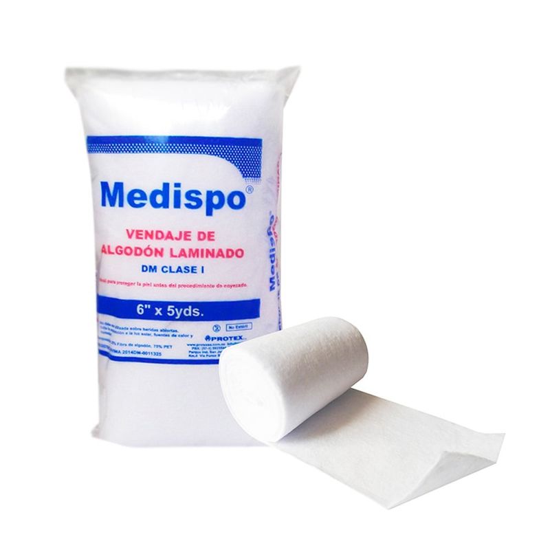 GENERICO - Venda Medispo Algodon Laminado 6" X 5 Yardas
