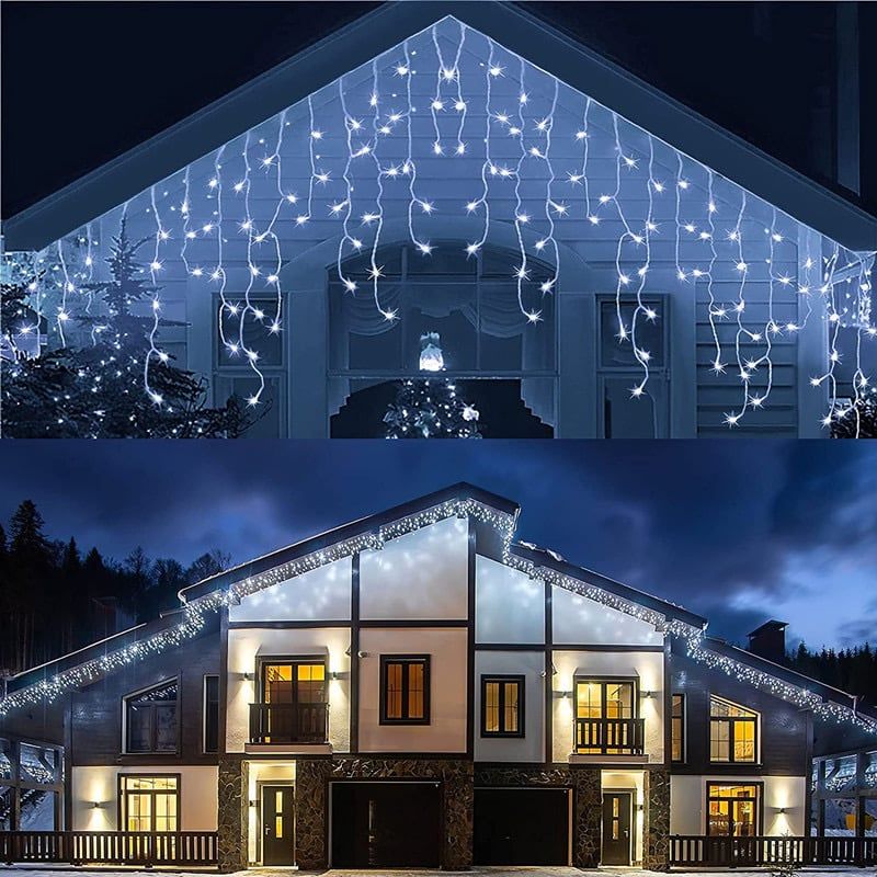 MULTIPLACE COLOMBIA - Cortina de Luces de navidad decorativas para interiores 600X100 CM
