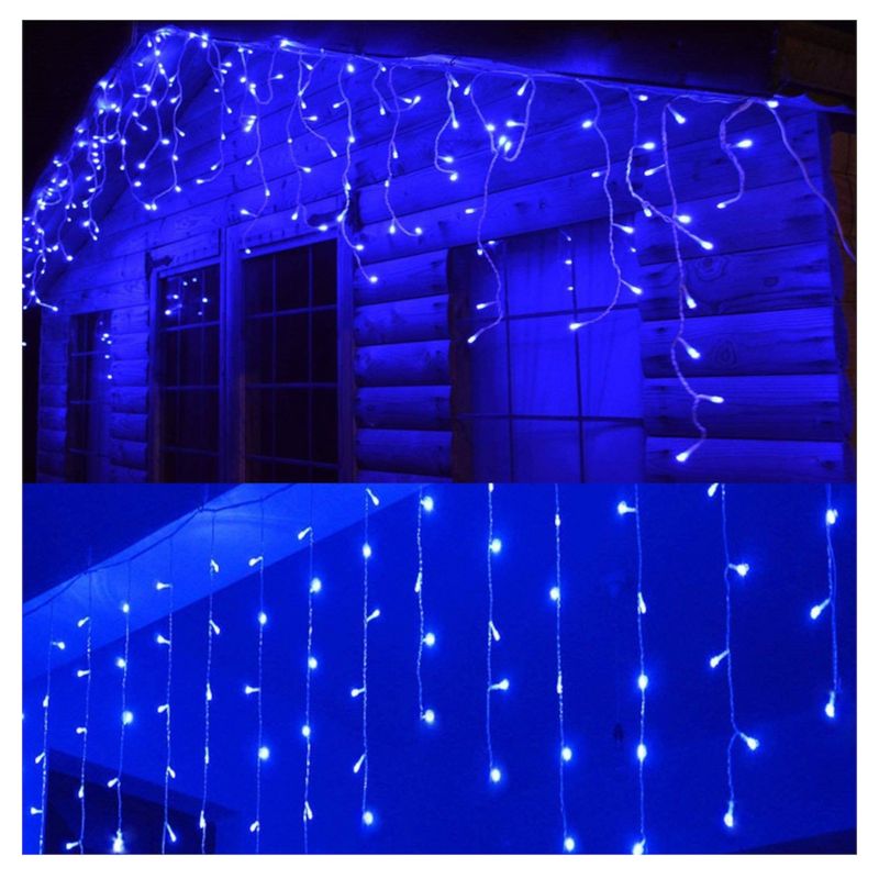 MULTIPLACE COLOMBIA - Cortina de Luces de navidad decorativas para interiores 600X100 CM