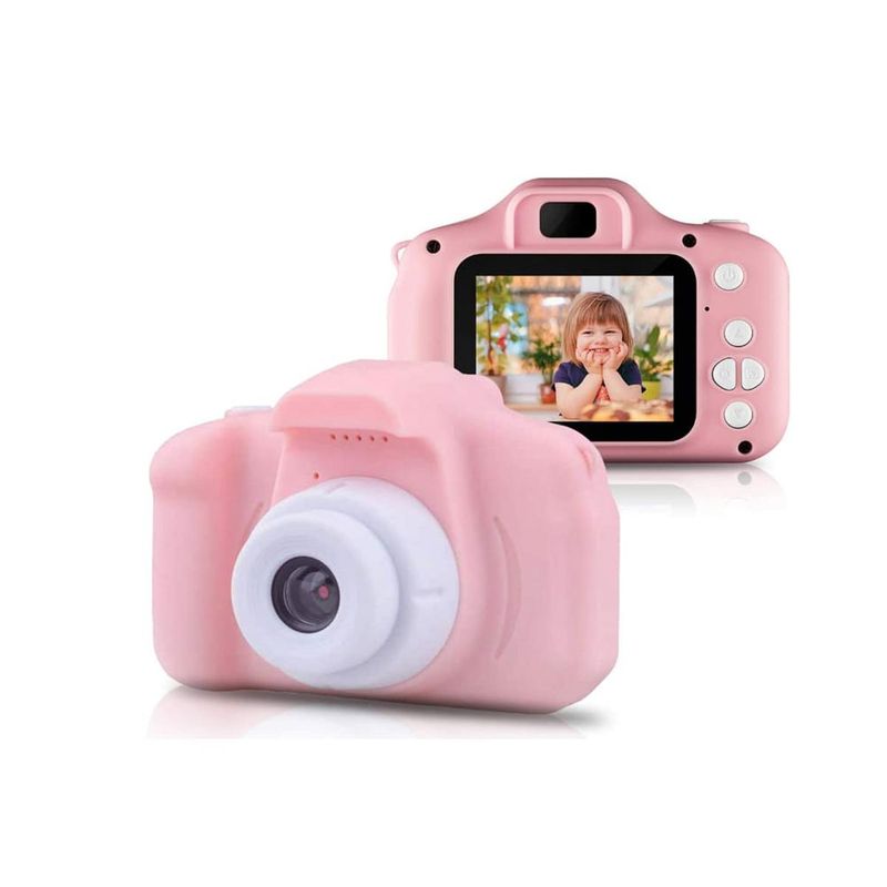 GENERICO - Camara Niños 1080p Fotos Video Juegos Recargable rosa