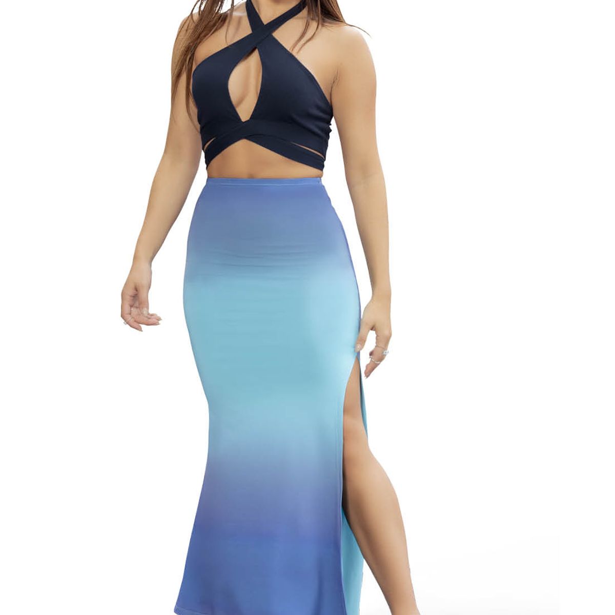 ATYPICAL - Falda Larga Mujer Multicolor Atypical 5907