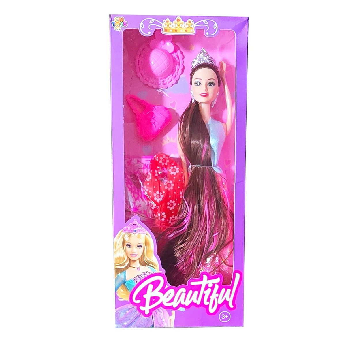 GENERICO - Muñeca Princesa Vestido Accesorios Juguete Interactivo Niñas