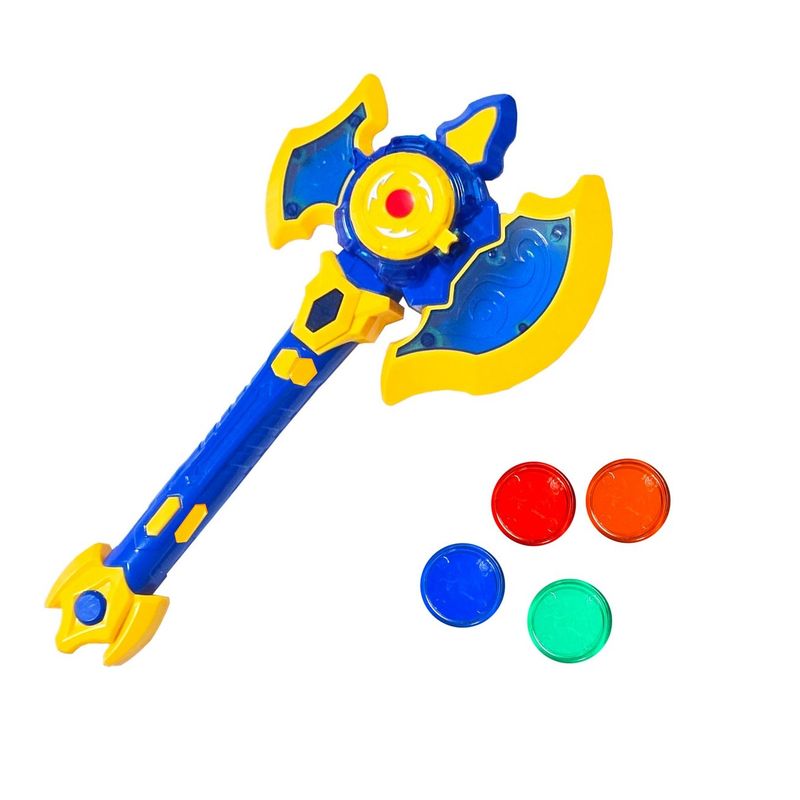 GENERICO - Juguete Hacha Lanza Tasos Niños Luces Led Sonidos Disfraz