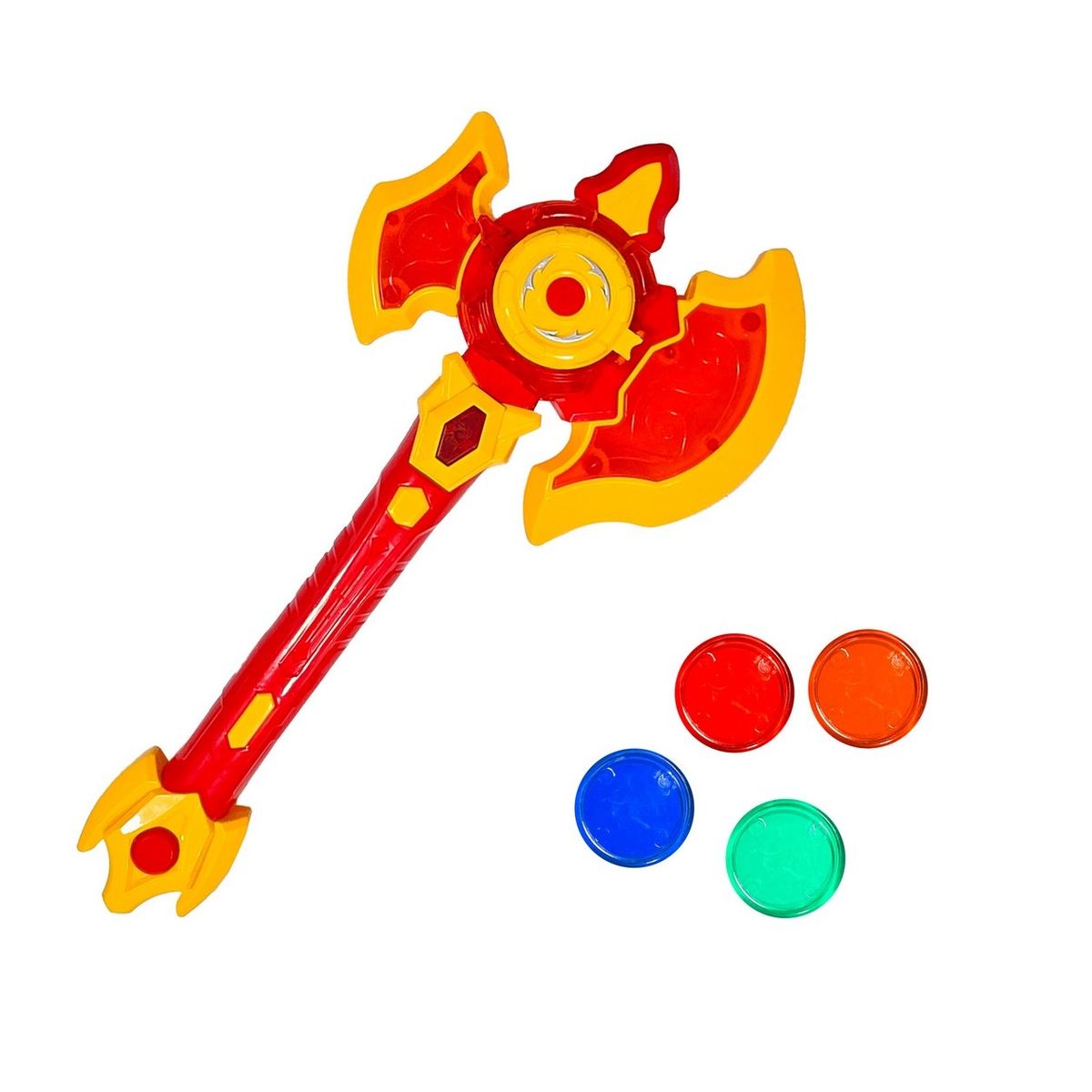 GENERICO - Juguete Hacha Lanza Tasos Niños Luces Led Sonidos Disfraz