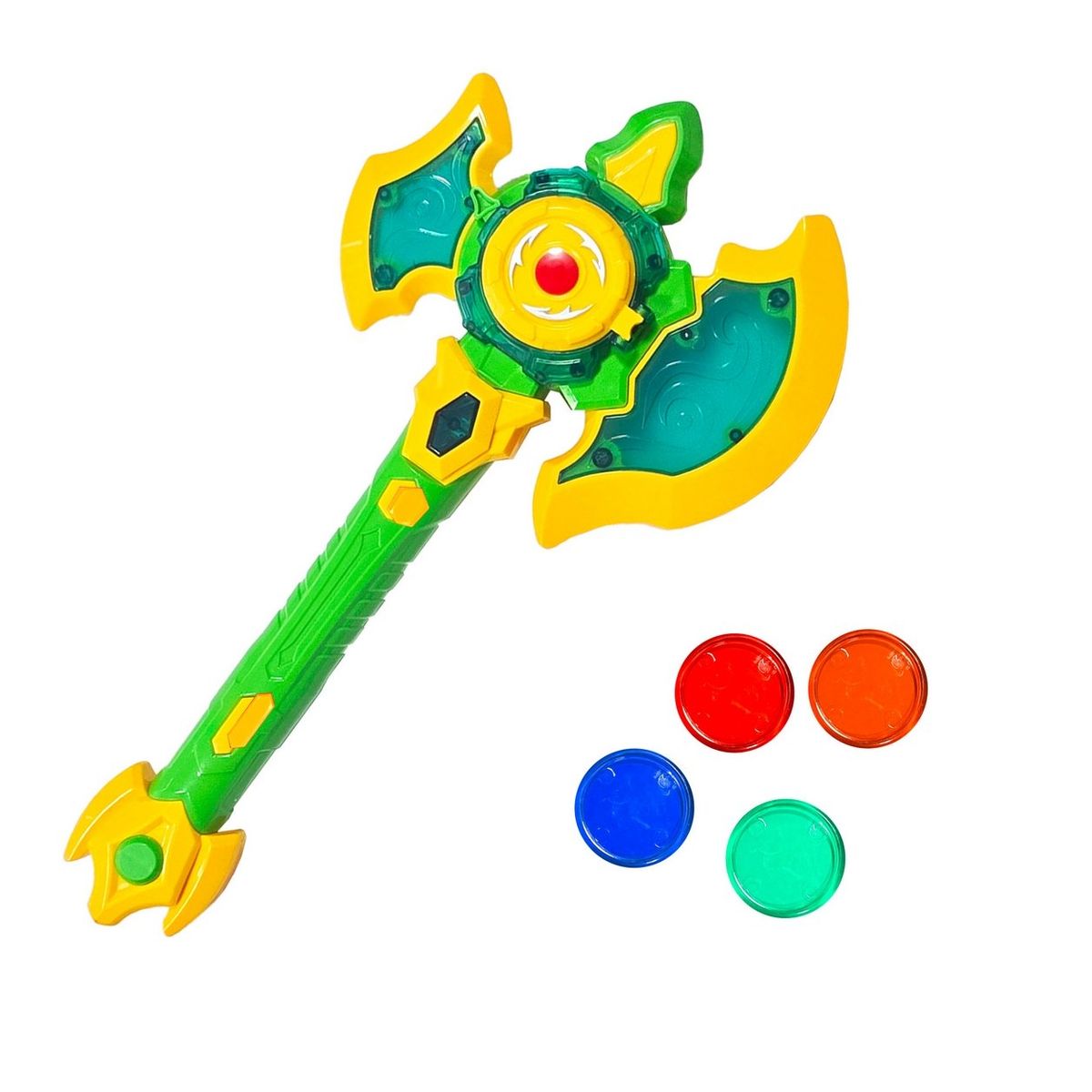 GENERICO - Juguete Hacha Lanza Tasos Niños Luces Led Sonidos Disfraz