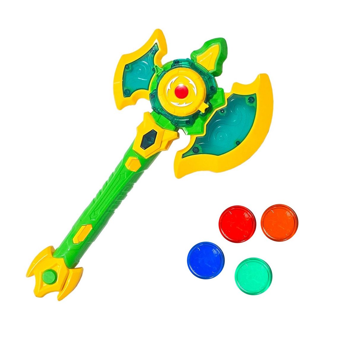 GENERICO - Juguete Hacha Lanza Tasos Niños Luces Led Sonidos Disfraz