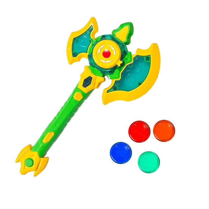 GENERICO - Juguete Hacha Lanza Tasos Niños Luces Led Sonidos Disfraz