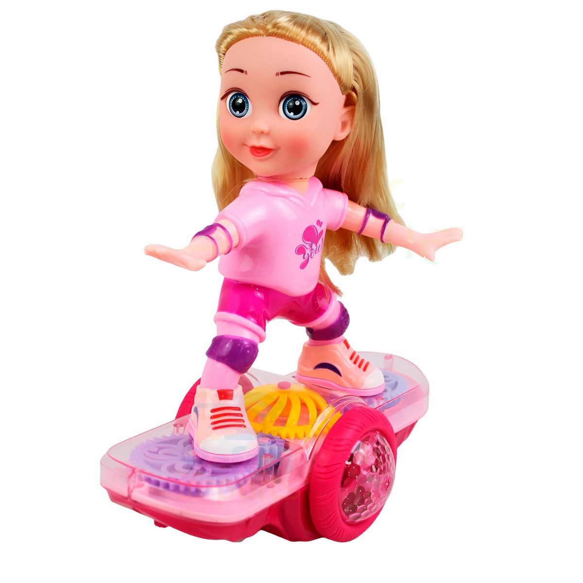 GENERICO - Muñeca Skate Baile Musical Con Patineta Scooter + Baterias