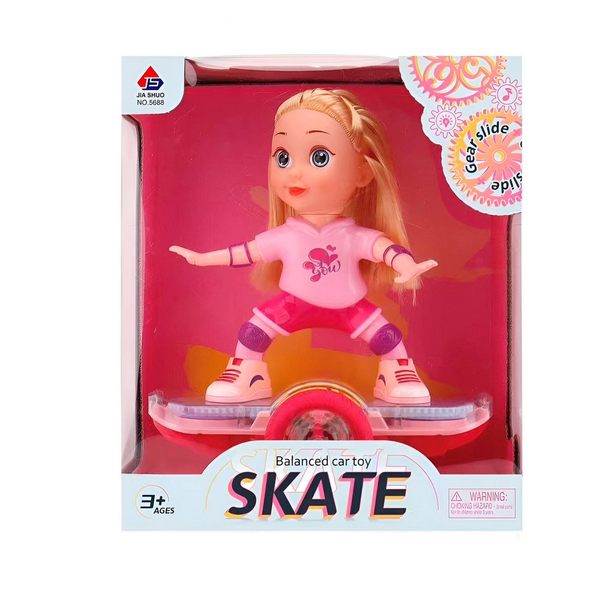 GENERICO - Muñeca Skate Baile Musical Con Patineta Scooter + Baterias