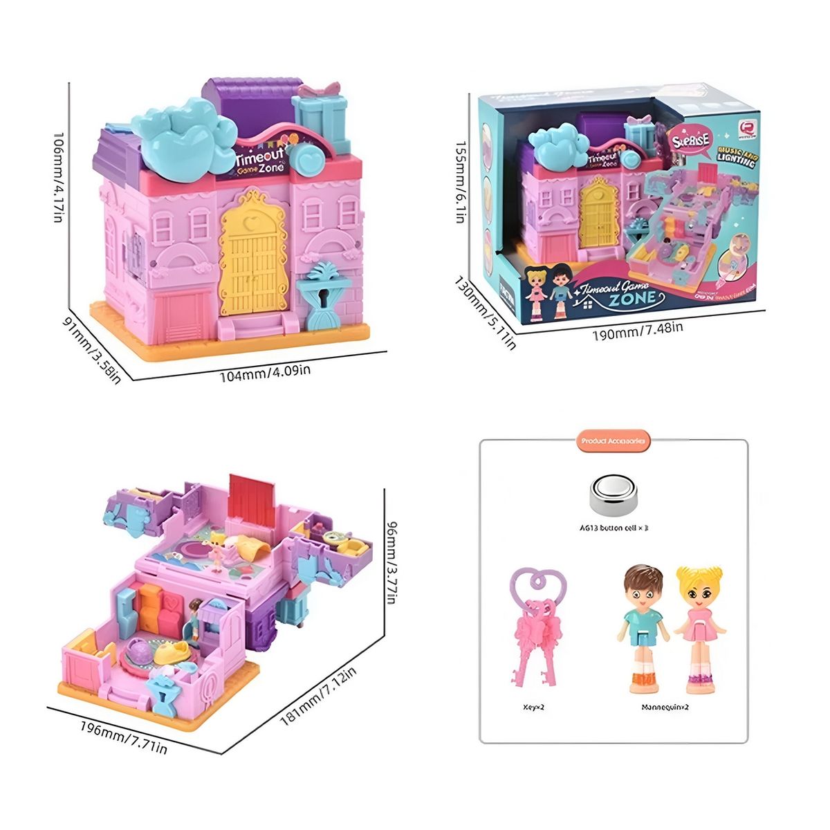 GENERICO - Casa De Muñecas Castillo Casa De Juguete Con Accesorios Niña