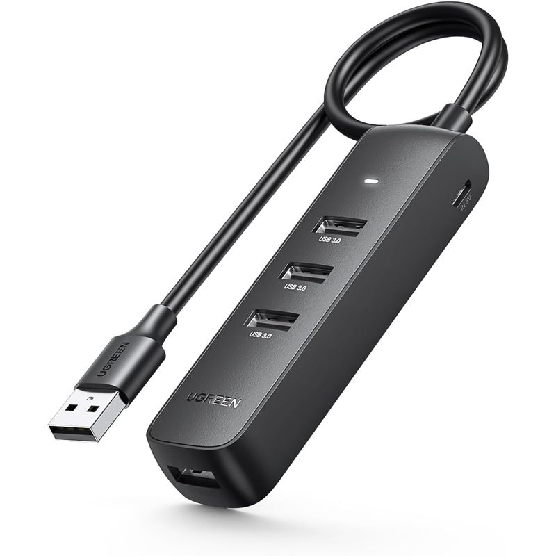 UGREEN - Cable Hub Usb 30 De 4 Puertos De 025 M negro