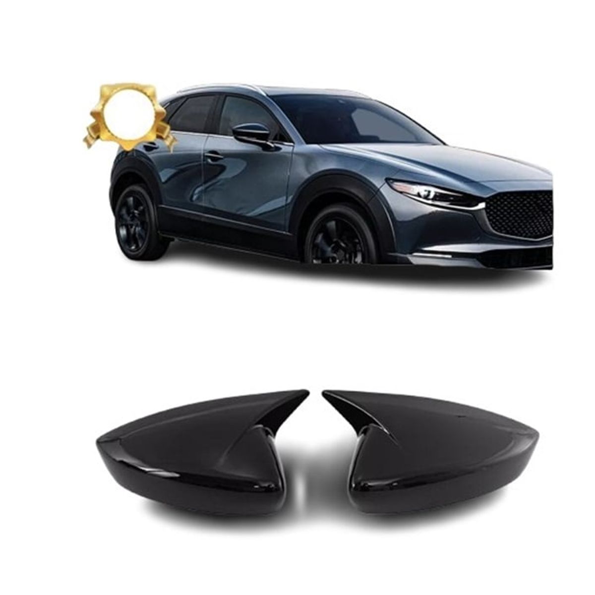 GENERICO - accesorios mazda cx30 cubierta carcasa espejos laterales 2pc