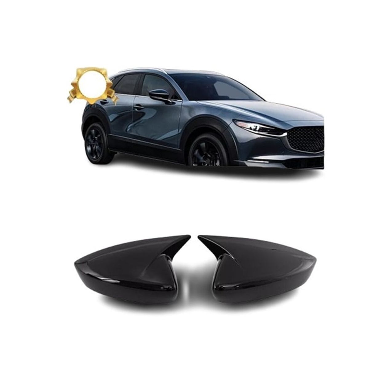 GENERICO - accesorios mazda cx30 cubierta carcasa espejos laterales 2pc