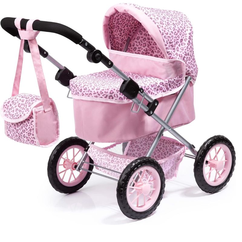 GENERICO - Coche Stroller Doble Para Muñecas Reborn Bebe Real Rosa