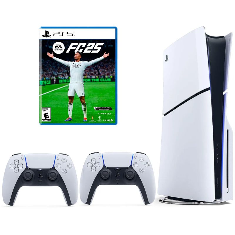 PLAYSTATION - Consola Playstation 5 Slim 1tb Con 2 Controles y Juego Fc 25 Ps5 Fisico