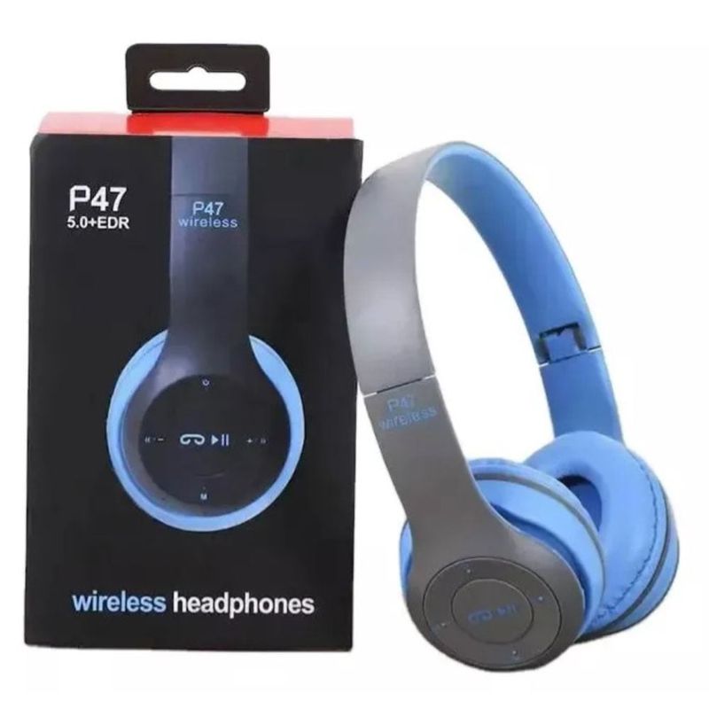 GENERICO - Audifono Diadema P47 Bluetooth Aux Sd Card Manos Libres Color Blanco