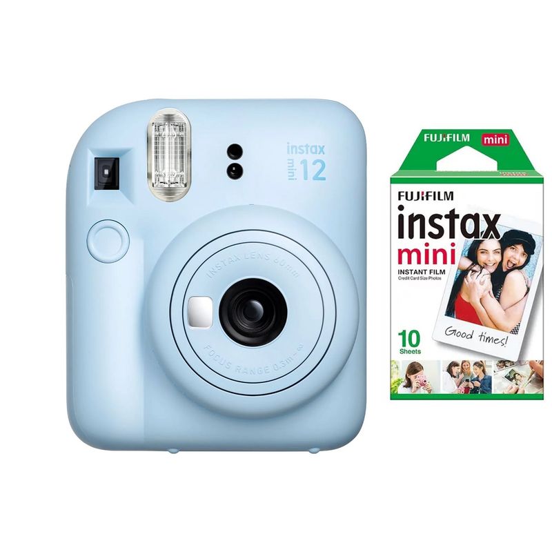 FUJIFILM - Combo Cámara Instantánea Instax Mini 12 Azul +10 Láminas de Fotos