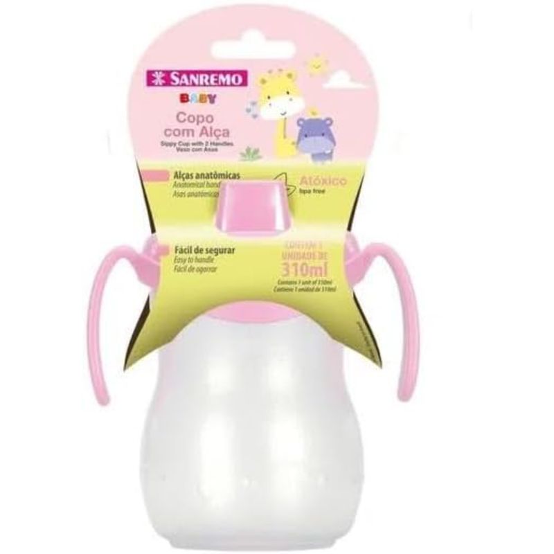 SANREMO - Vaso Infantil Plastico  310Ml Rosa Sanremo