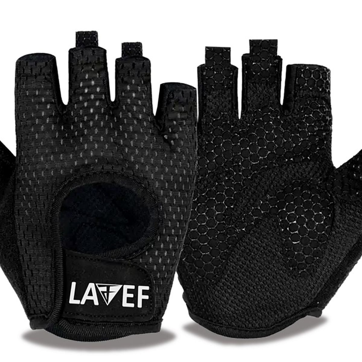 LAVEF - Guantes Ciclismo Deportes GYM Originales Con Gel Dedo Corto_.