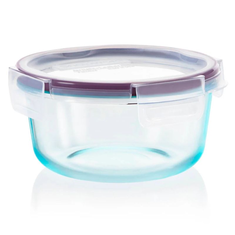 CONTINENTE - Refractaria Redonda Total Solutions 1 Taza 236Ml Tapa Púrpura Sanremo.
