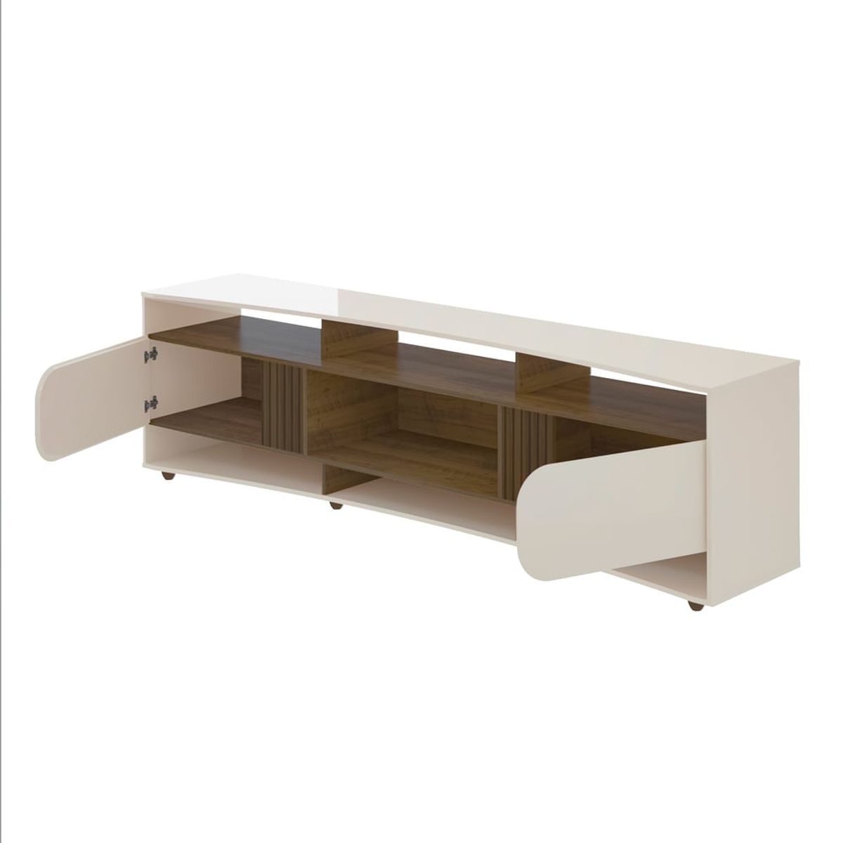 BERTOLINI - Mueble para TV 86 en MPD 220cm pino con blanco-