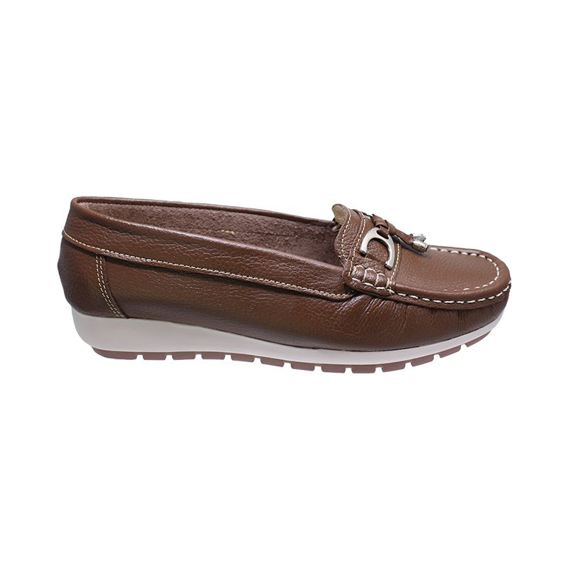 GENERICO - Zapato Mocasín Tubular En Cuero Para Mujer