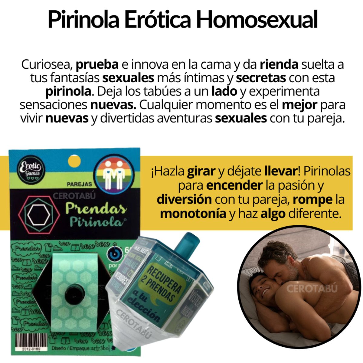 GENERICO - Pirinola Erotica Juego Adultos Prendas Juego De Mesa Parejas Gy