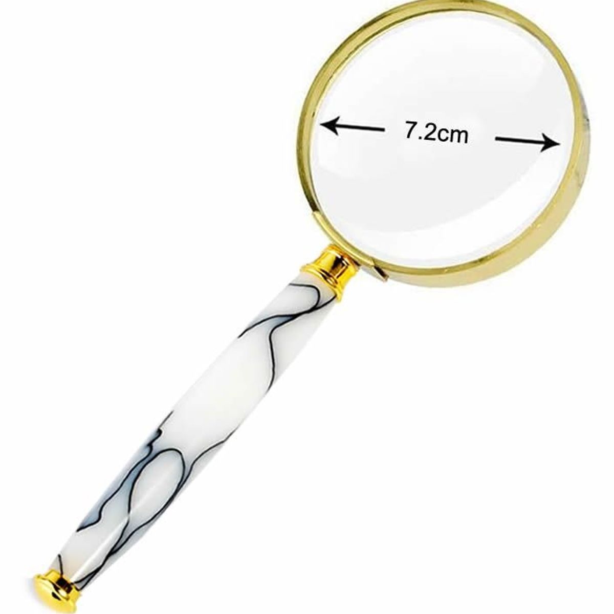 GENERICO - Lupa De Mano y redonda Con Mango Magnifier 72mm