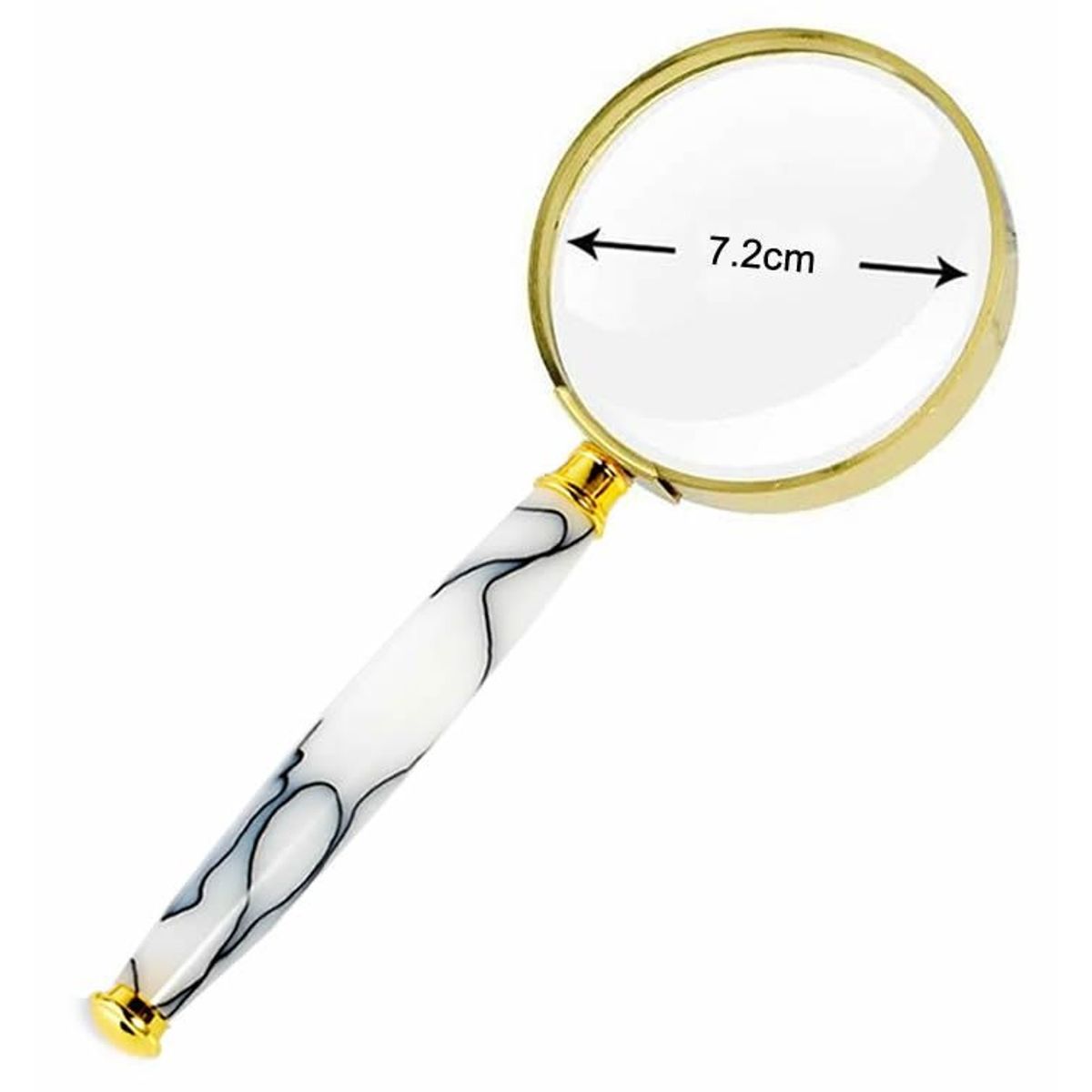 GENERICO - Lupa De Mano y redonda Con Mango Magnifier 72mm