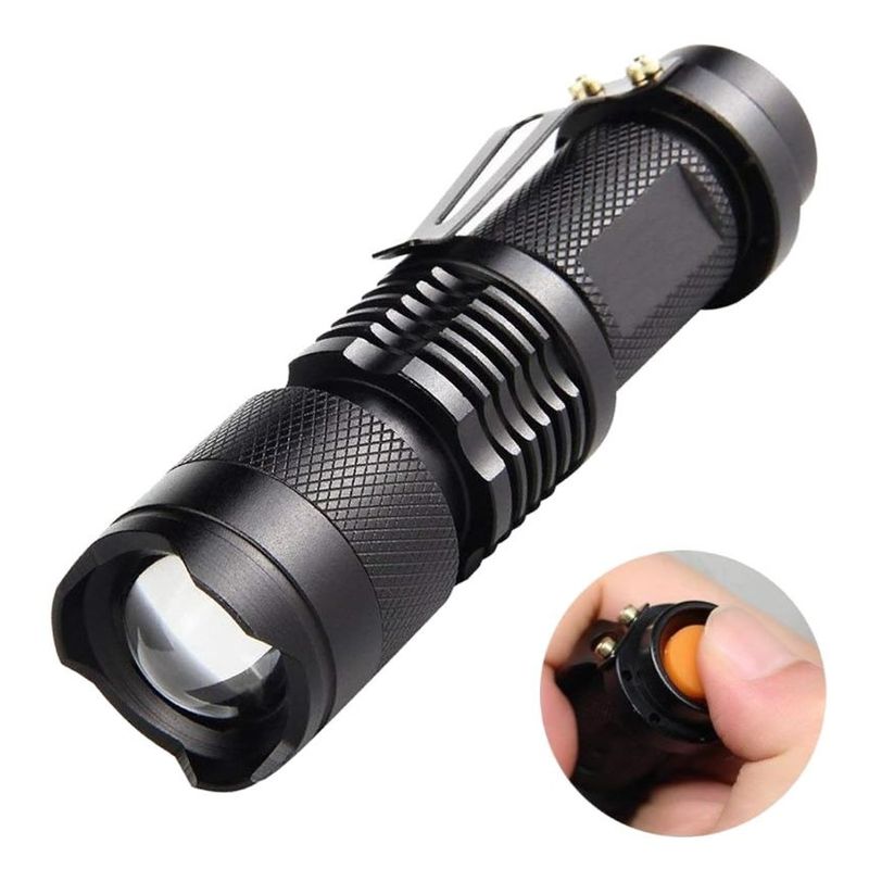 GENERICO - Linterna Recargable Mini Led - 3 Modos 1000lm zoom camping