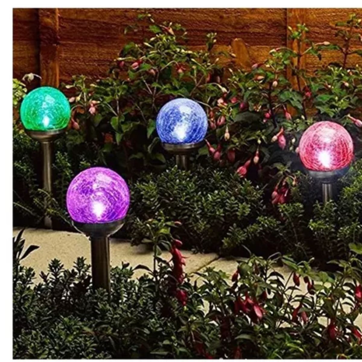 GENERICO - Lampara Solares De Globos Conjunto De 4